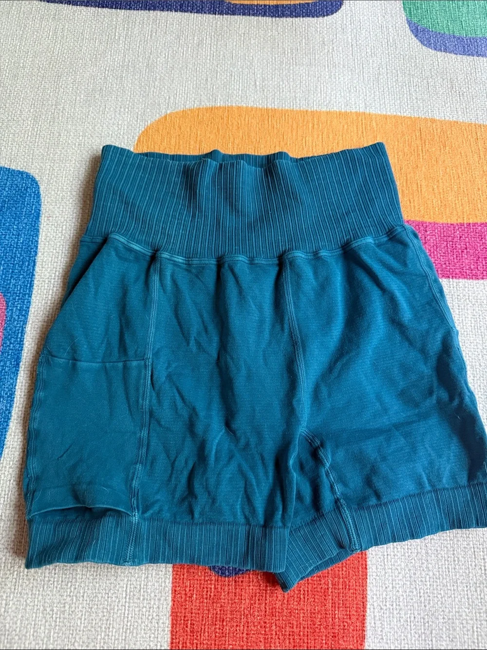 Free people movement Teal biker Shorts